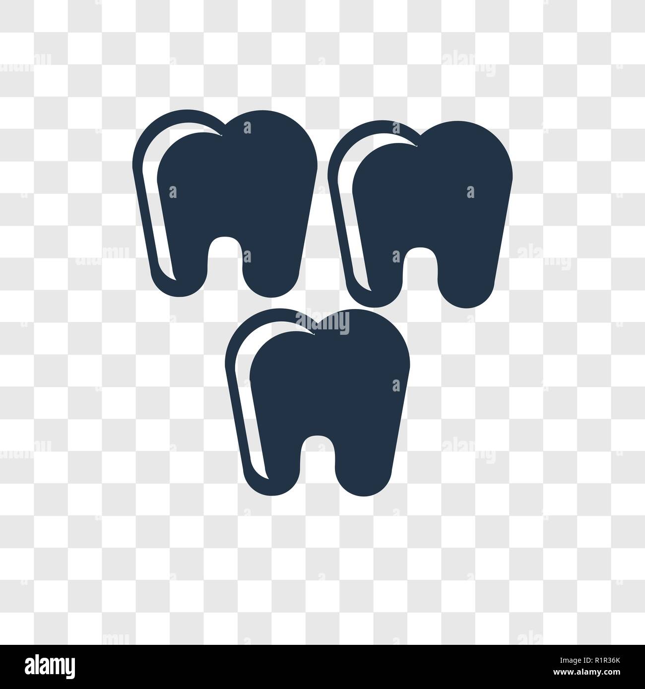 Icono de vector molar aislado sobre fondo transparente, transparencia