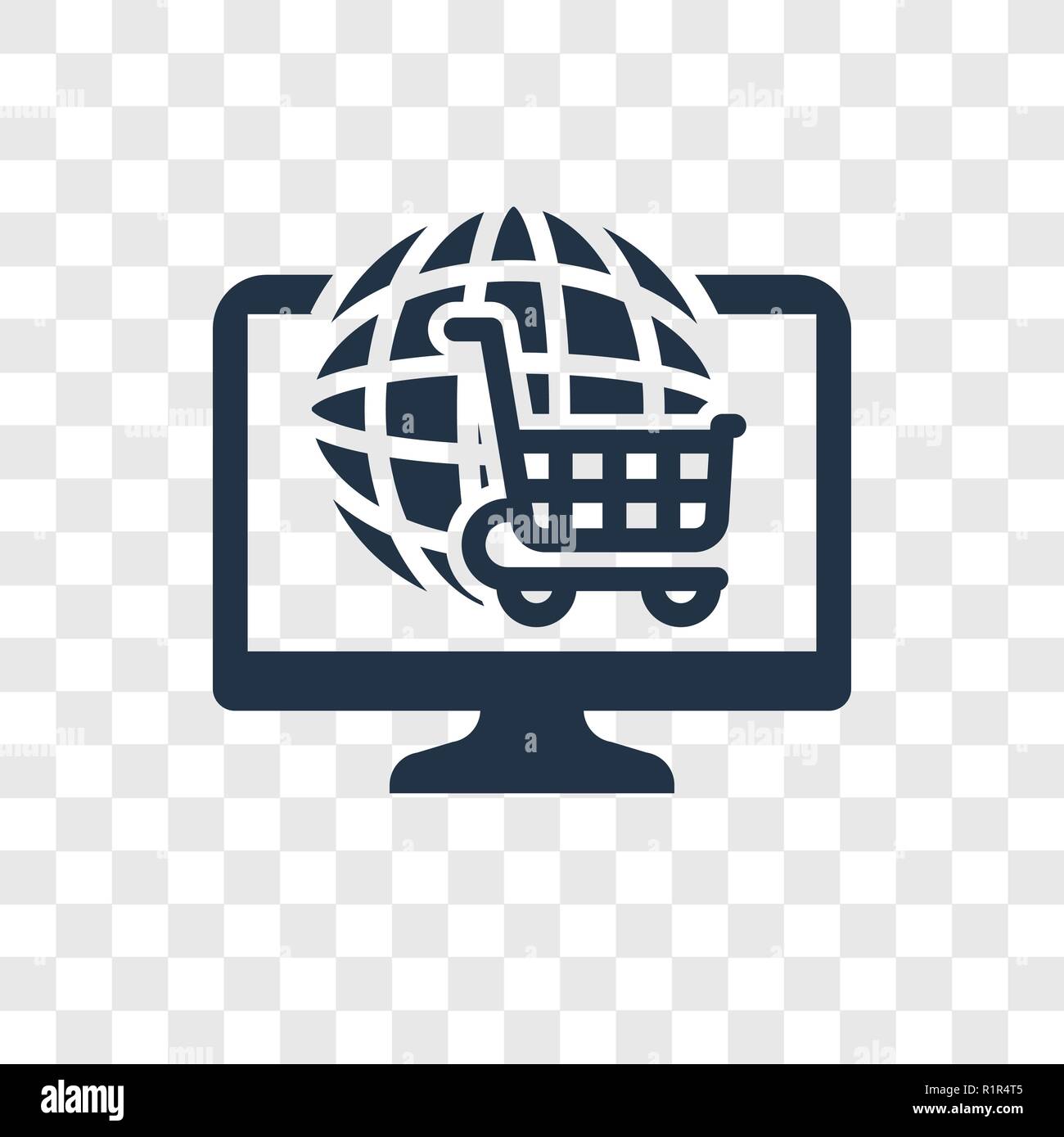 Tienda Online icono vectorial aislado sobre fondo transparente,  transparencia concepto logotipo tienda online Imagen Vector de stock - Alamy