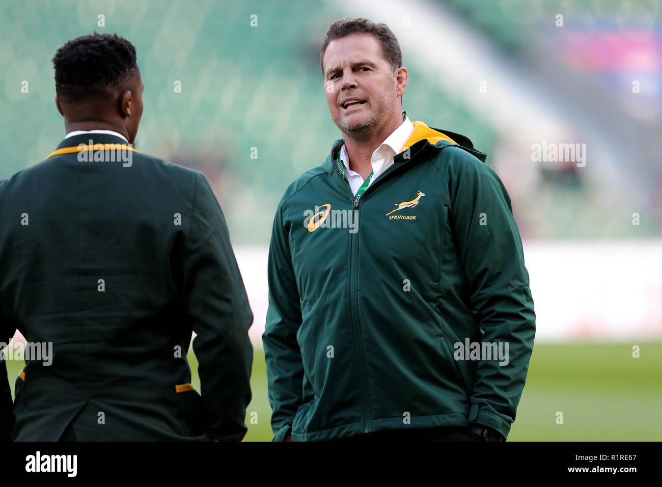 RASSIE ERASMUS SUDÁFRICA RU Head Coach Inglaterra contra Sudáfrica, AUTUMN INTERNATIONALS TWICKENHAM, Londres, Inglaterra, 03 de noviembre de 2018 DIF20043 Foto de stock