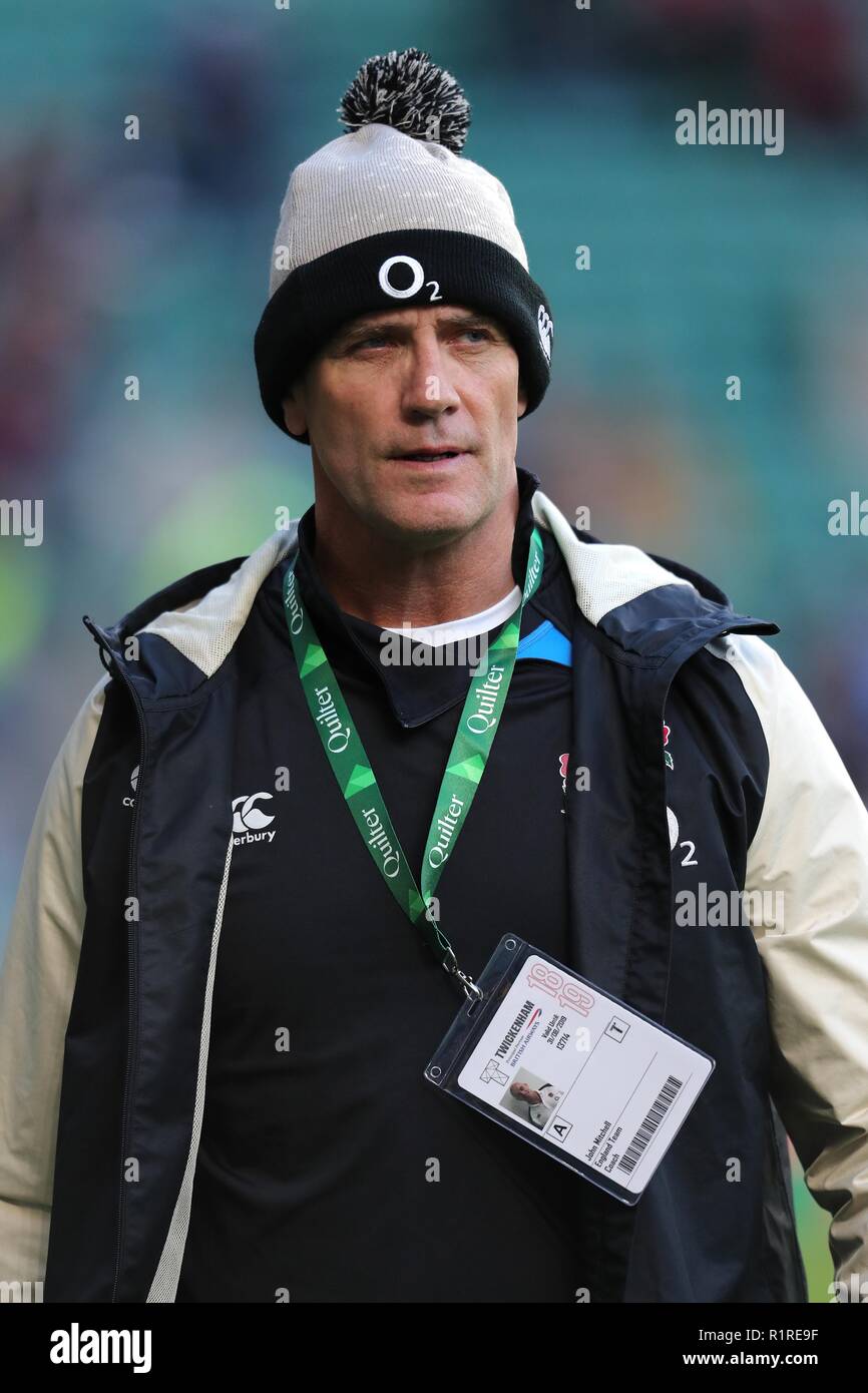 JOHN MITCHELL INGLATERRA RU DEFENSA ENTRENADOR Inglaterra contra Sudáfrica, AUTUMN INTERNATIONALS TWICKENHAM, Londres, Inglaterra, 03 de noviembre de 2018 DIF20062 Foto de stock