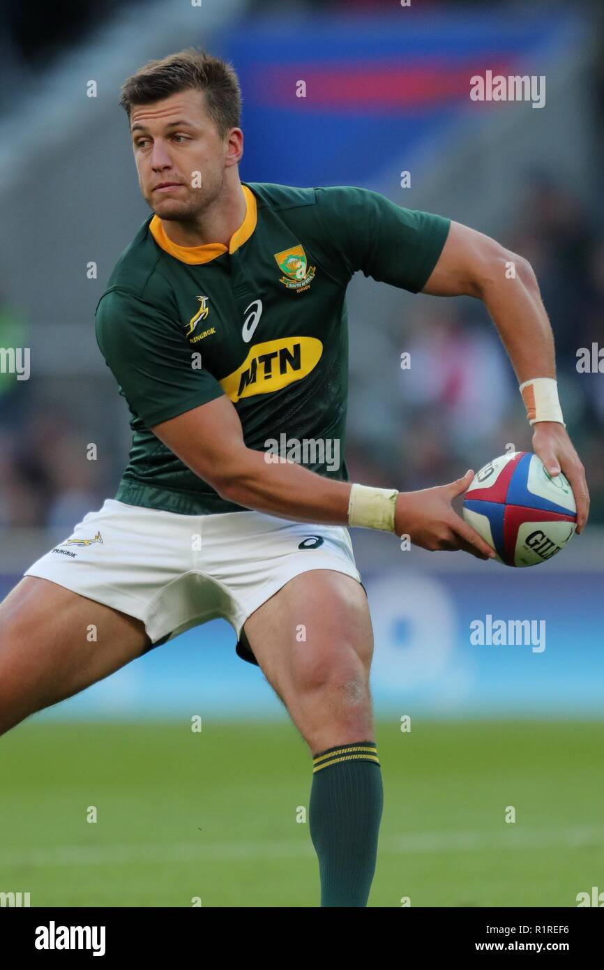 HANDRE POLLARD SUDÁFRICA RU Inglaterra contra Sudáfrica, AUTUMN INTERNATIONALS TWICKENHAM, Londres, Inglaterra, 03 de noviembre de 2018 DIF20105 Foto de stock