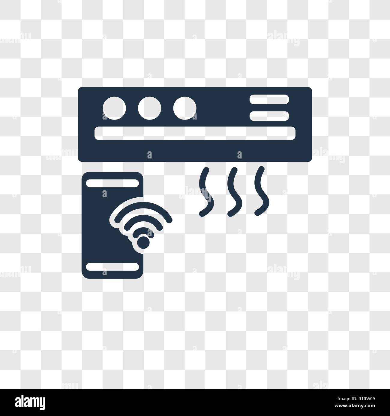 Aire acondicionado icono vectorial aislado sobre fondo transparente