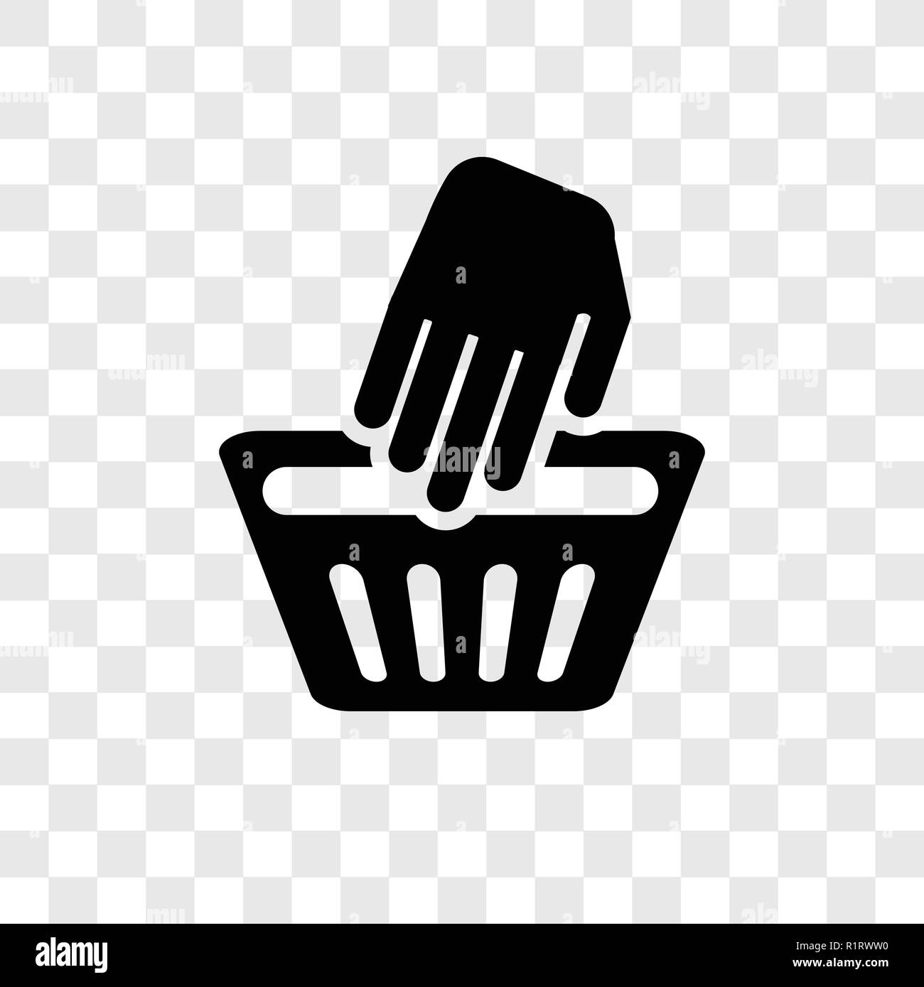 Lavar a mano icono vectorial aislado sobre fondo transparente, transparencia concepto logotipo de lavado de manos Imagen Vector de stock -