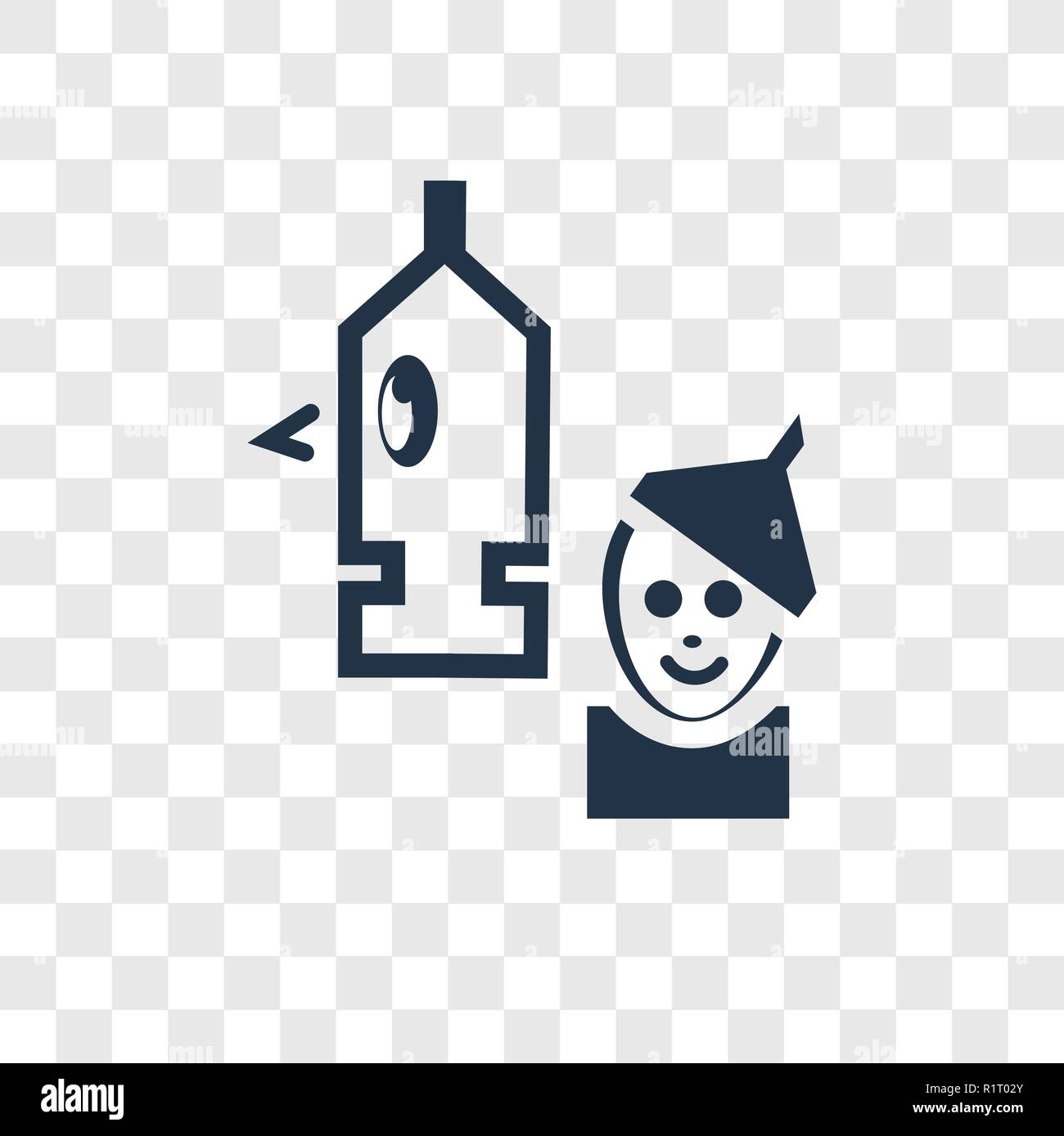 Mago de Oz icono vectorial aislado sobre fondo transparente, Mago de Oz