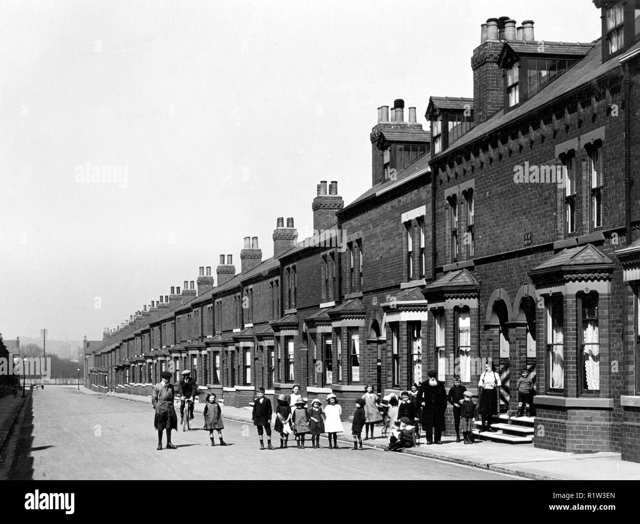 Albany Road, Balby, Doncaster a principios de 1900. Foto de stock