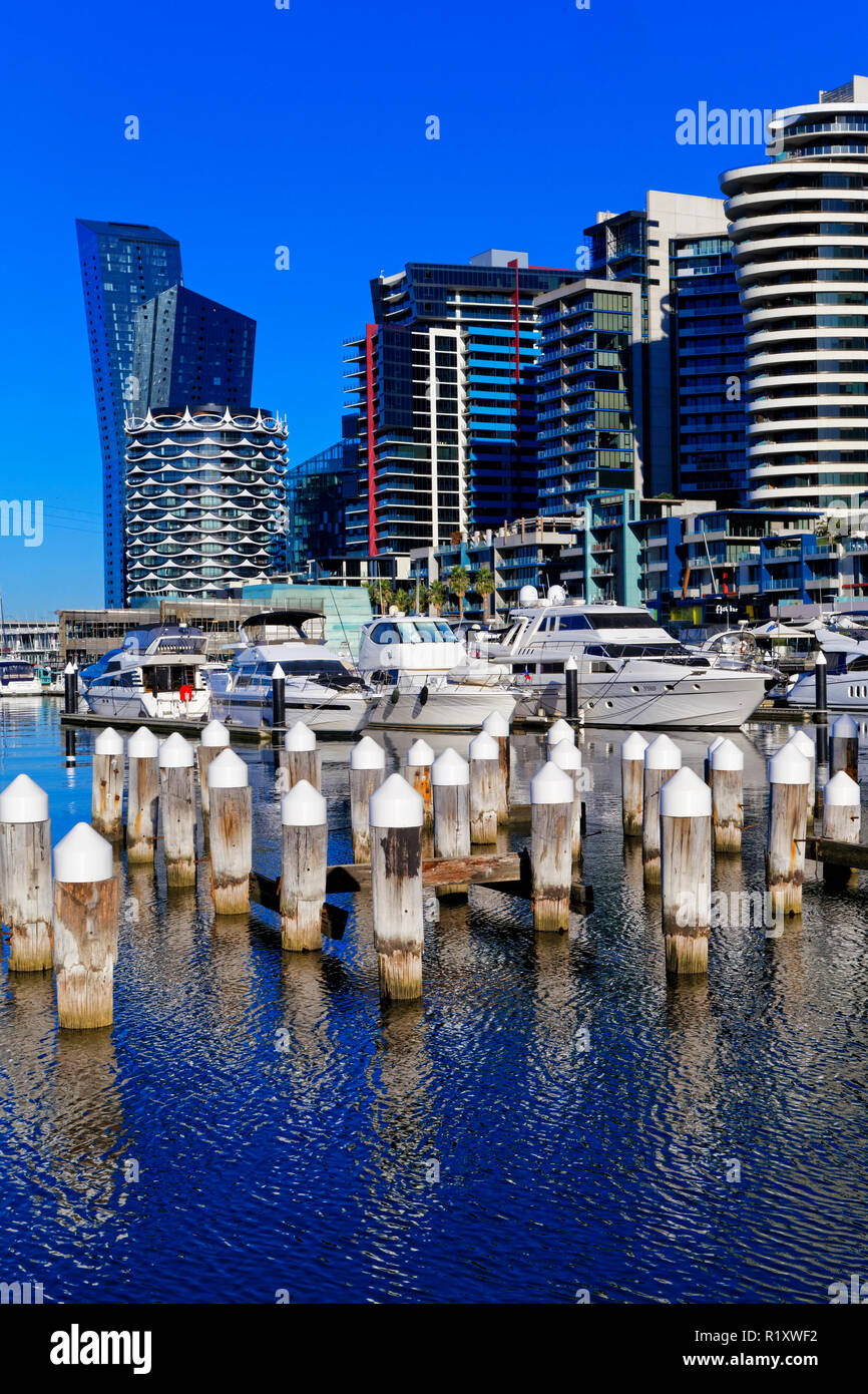 Waterfront City, New Quay, Melbourne Docklands, Marina, Australia Foto de stock