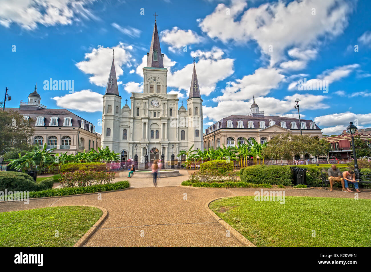 La Catedral San Luis, en Nueva Orleans, Luisiana Foto de stock