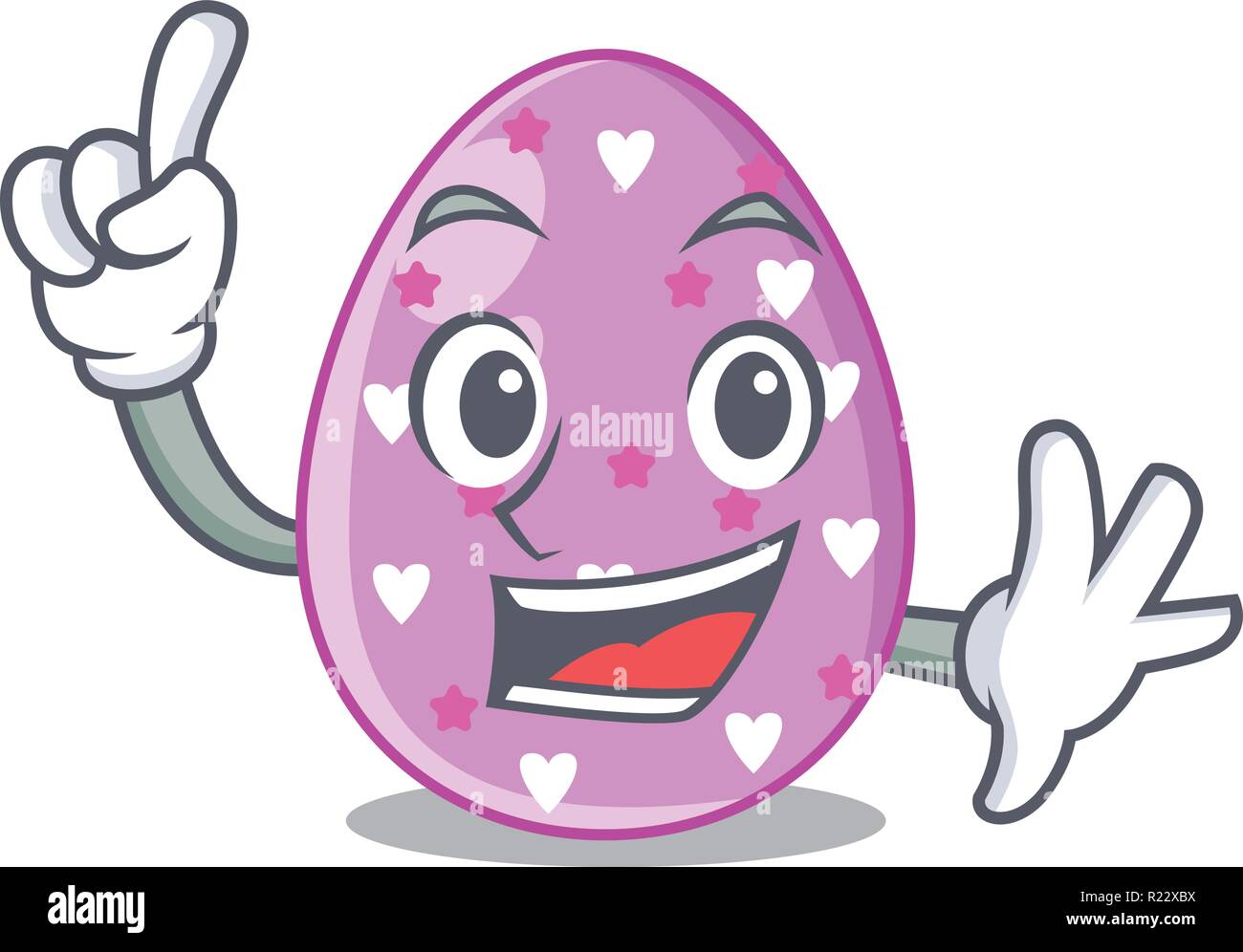 Los huevos de pascua de color dedo mascota aislado Ilustración del Vector