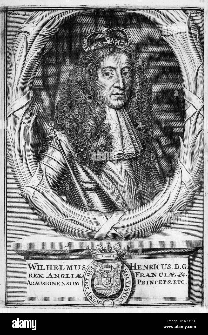 Guillermo III DE INGLATERRA (1650-1702), también conocido como Guillermo de Orange Foto de stock