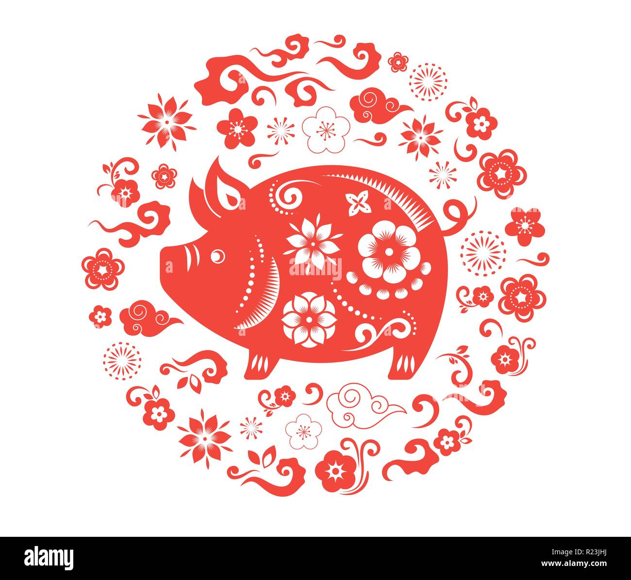 Papel Cortado Cerdo Imagenes Recortadas De Stock Alamy