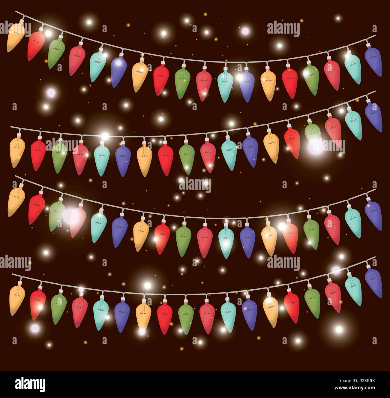 Los las luces de Navidad decoración Imagen Vector de stock Alamy