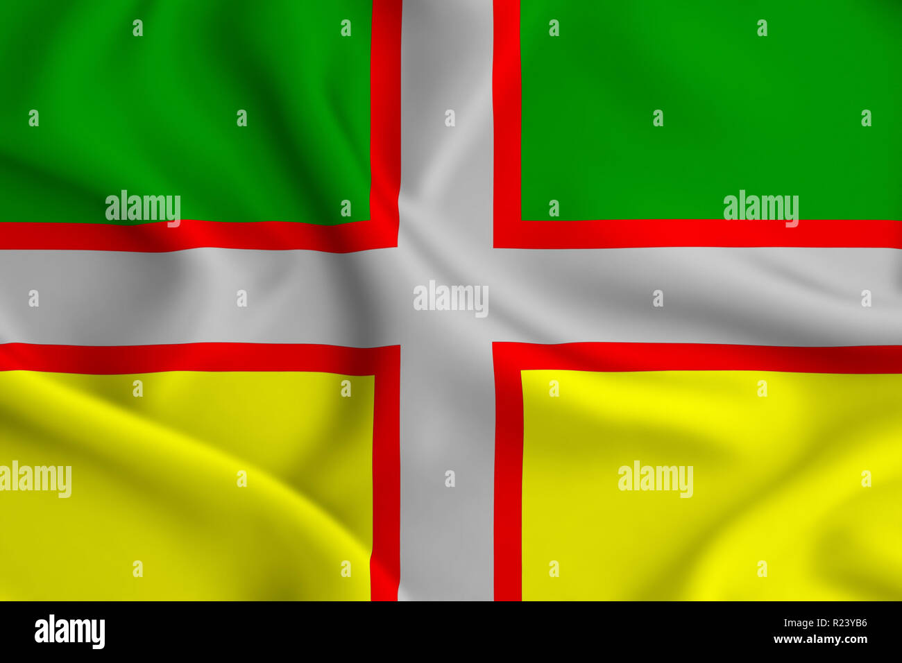 Drapeau Du SaguenayLacSaintJean 3D banderas ondeantes ilustración