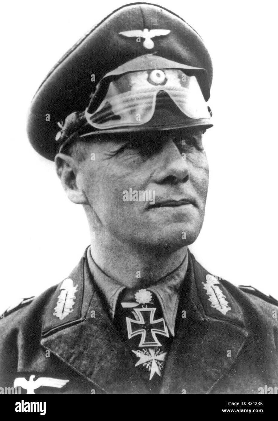 Erwin Johannes Eugene Rommel (15 de noviembre de 1891 - 14 de octubre de 1944), popularmente conocido como el zorro del desierto Foto de stock