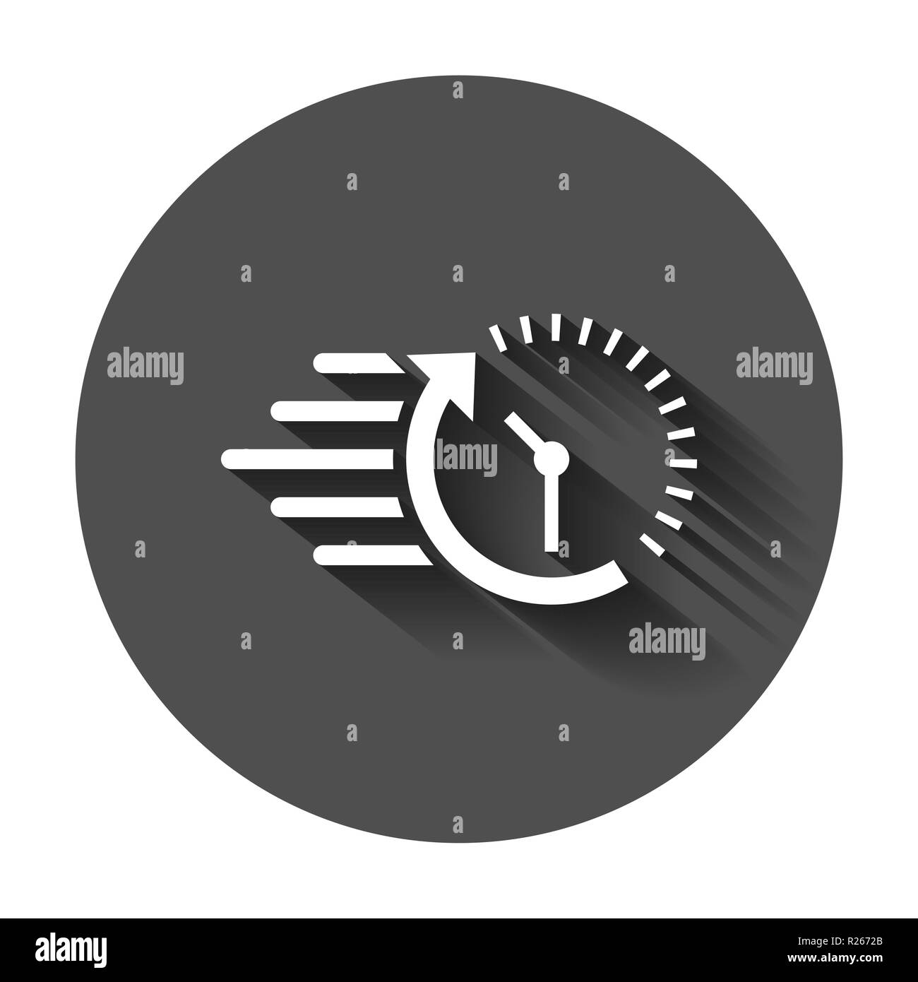 Tiempo De Reloj Cronómetro Negocios Icono Vector Illustration