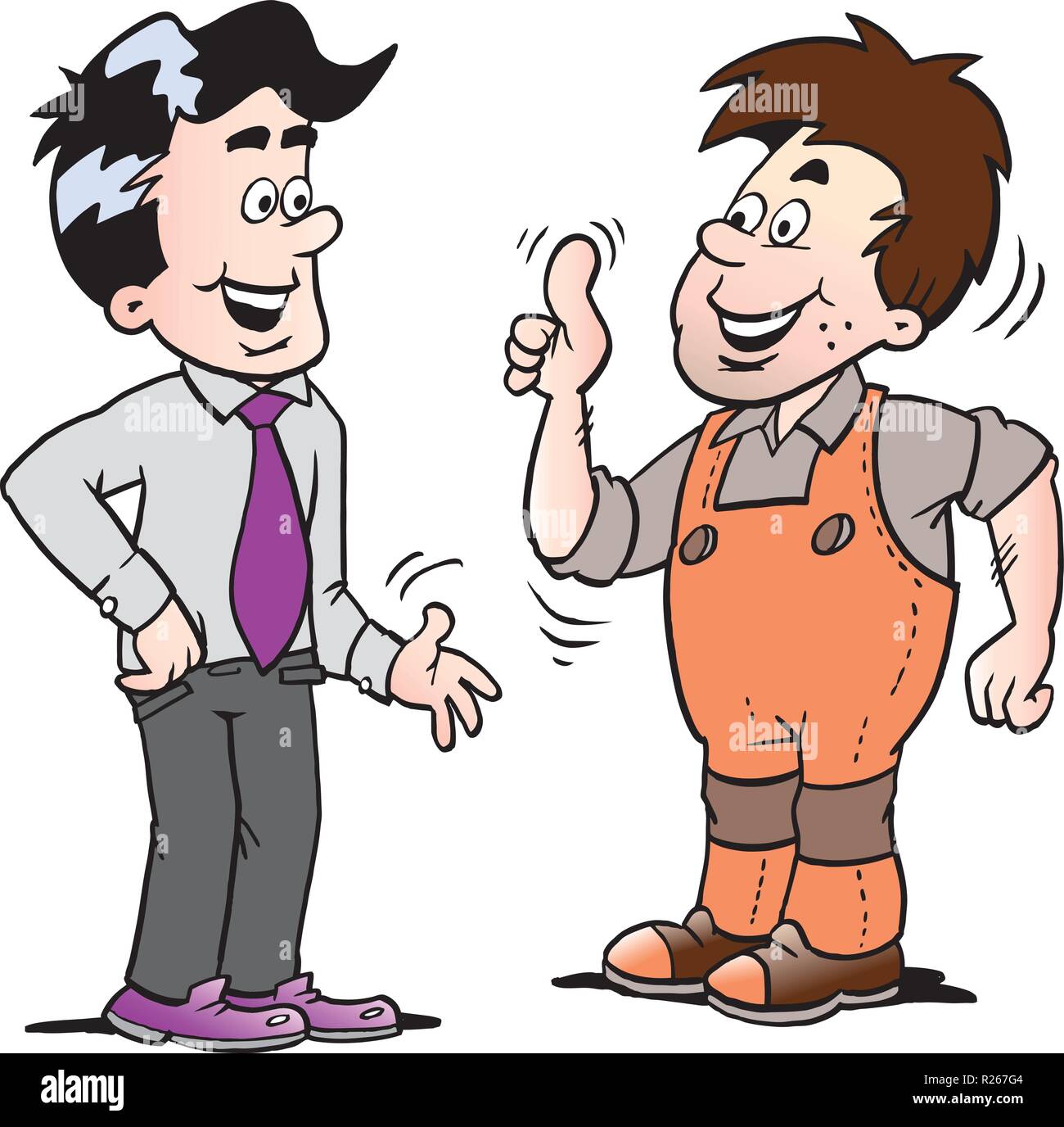 Ilustracion Vectorial De Dibujos Animados De Dos Hombres Se Ha Llegado A Un Acuerdo Imagen Vector De Stock Alamy