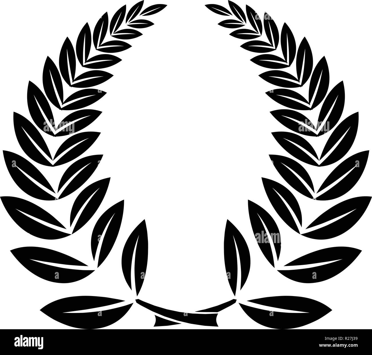 Icono de corona de laurel. Simple ilustración de laurel icono