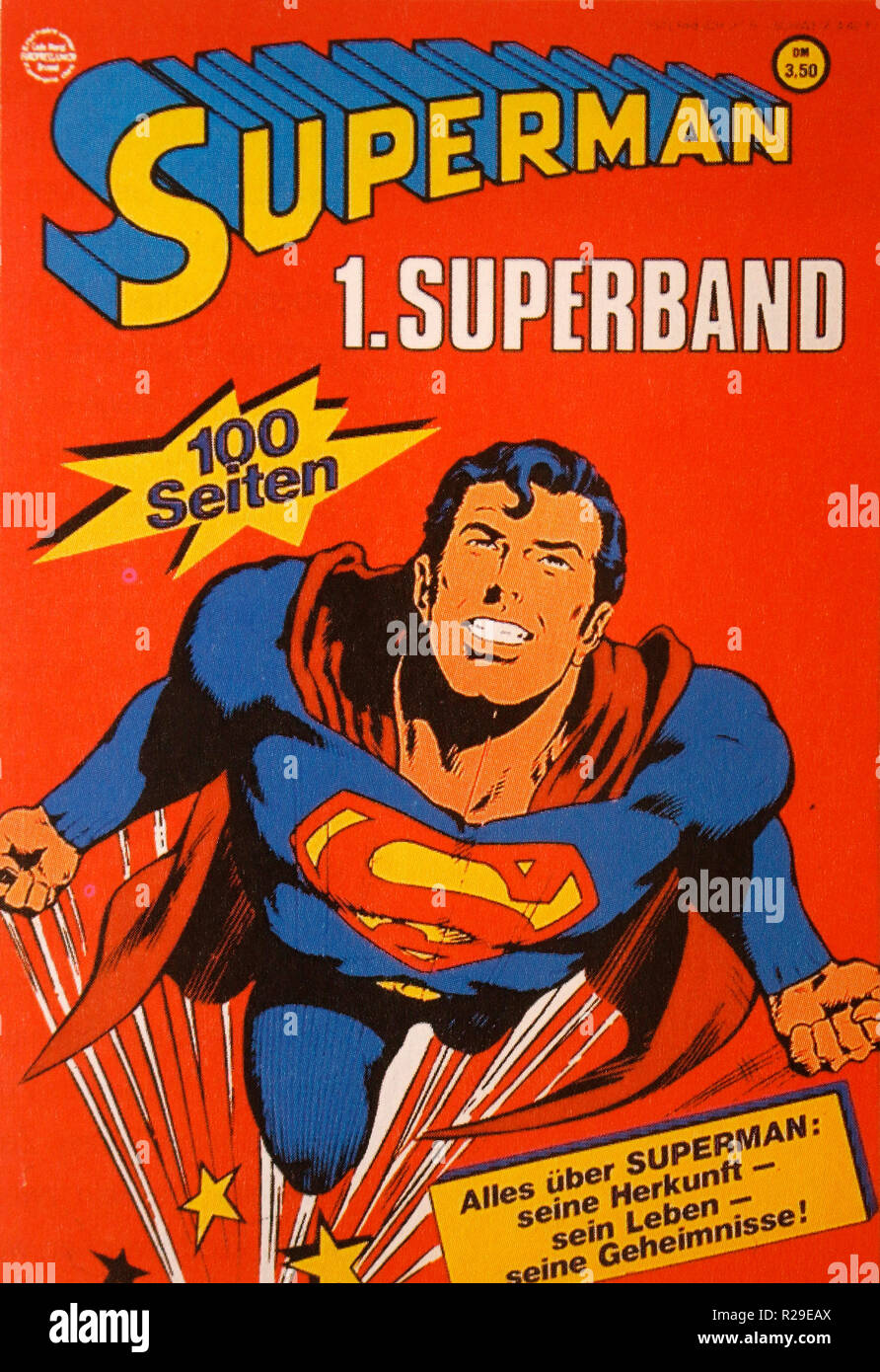 Ein historisches Superman-Heft, Berlín. Foto de stock