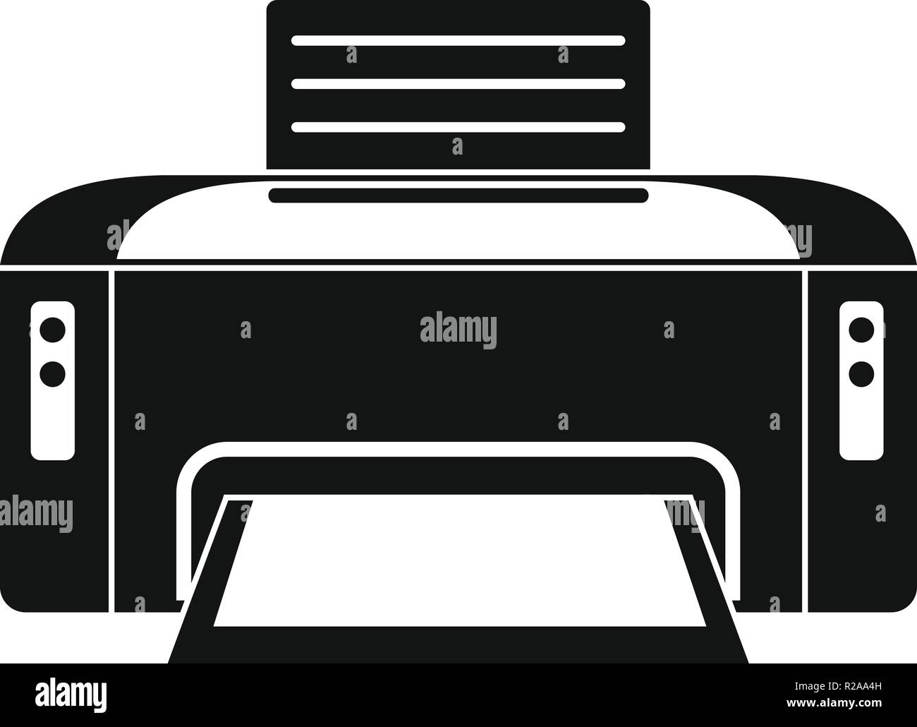 El icono de impresora de la copiadora. Simple ilustración de copiadora/impresora  icono vectoriales para diseño web aislado sobre fondo blanco Imagen Vector  de stock - Alamy