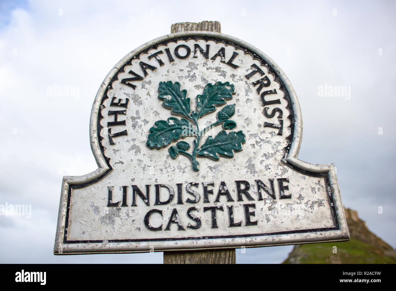 Castillo de Lindisfarne (Holy Island) Foto de stock