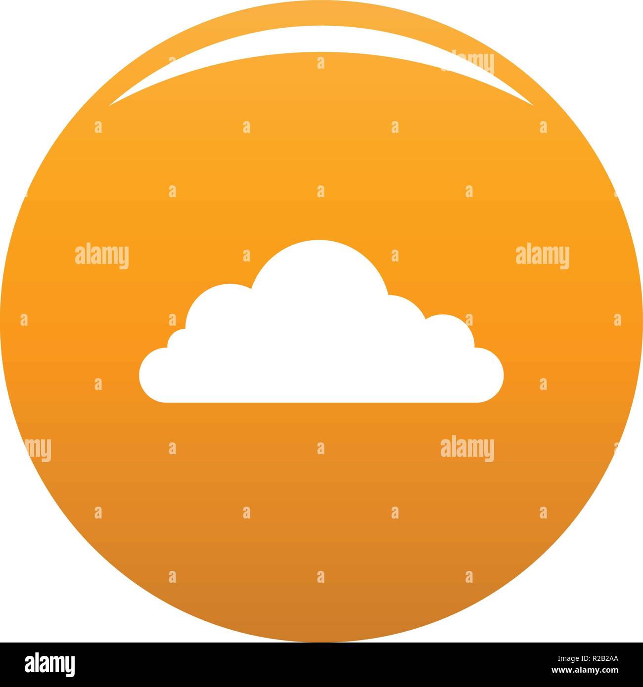 Icono de nube Cumulonimbus. Simple ilustración de cumulonimbus cloud vector icono para cualquier diseño naranja Ilustración del Vector