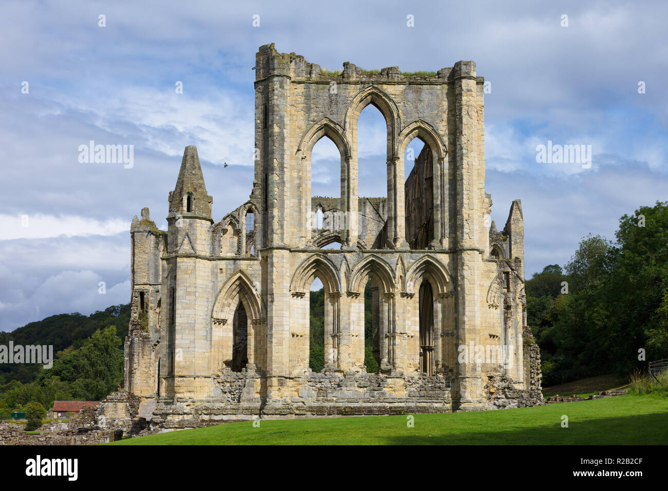 La Abadía de Rievaulx. una abadía cisterciense de Rievaulx, cerca de Helmsley, North Yorkshire, Inglaterra Foto de stock