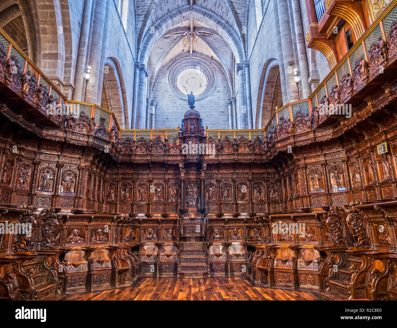 Coro de la Catedral del Salvador de Santo Domingo de la Calzada. La Rioja.  España Fotografía de stock - Alamy