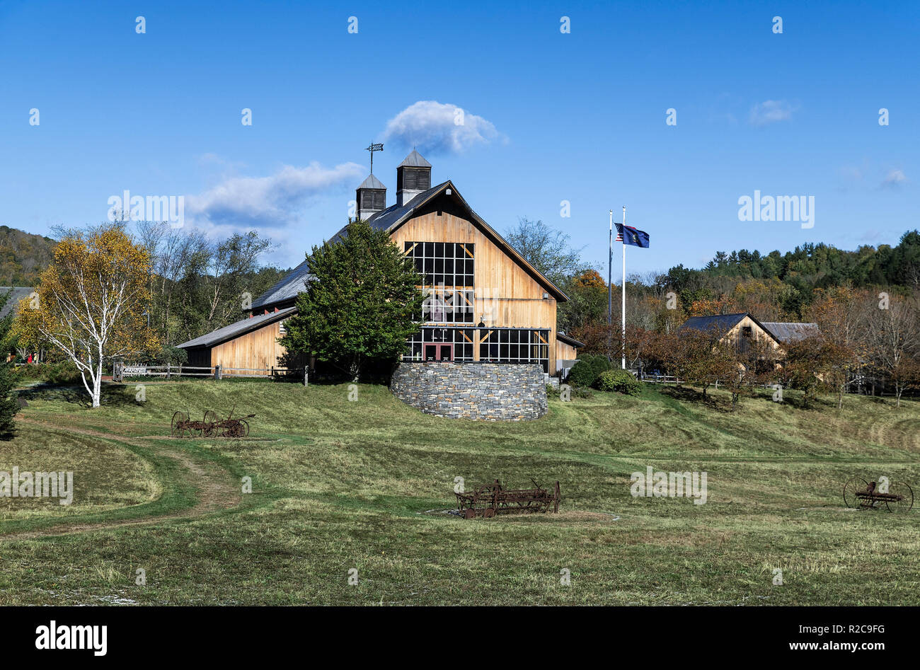 Centro de información al visitante de Vermont, al norte Bernardston, Vermont, EE.UU. Foto de stock