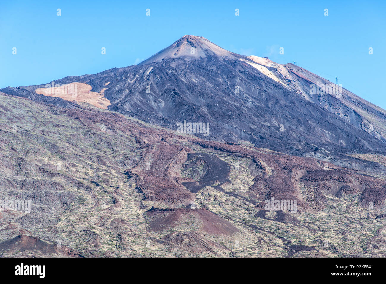 La cumbre del Teide, en Tenerife. Foto de stock