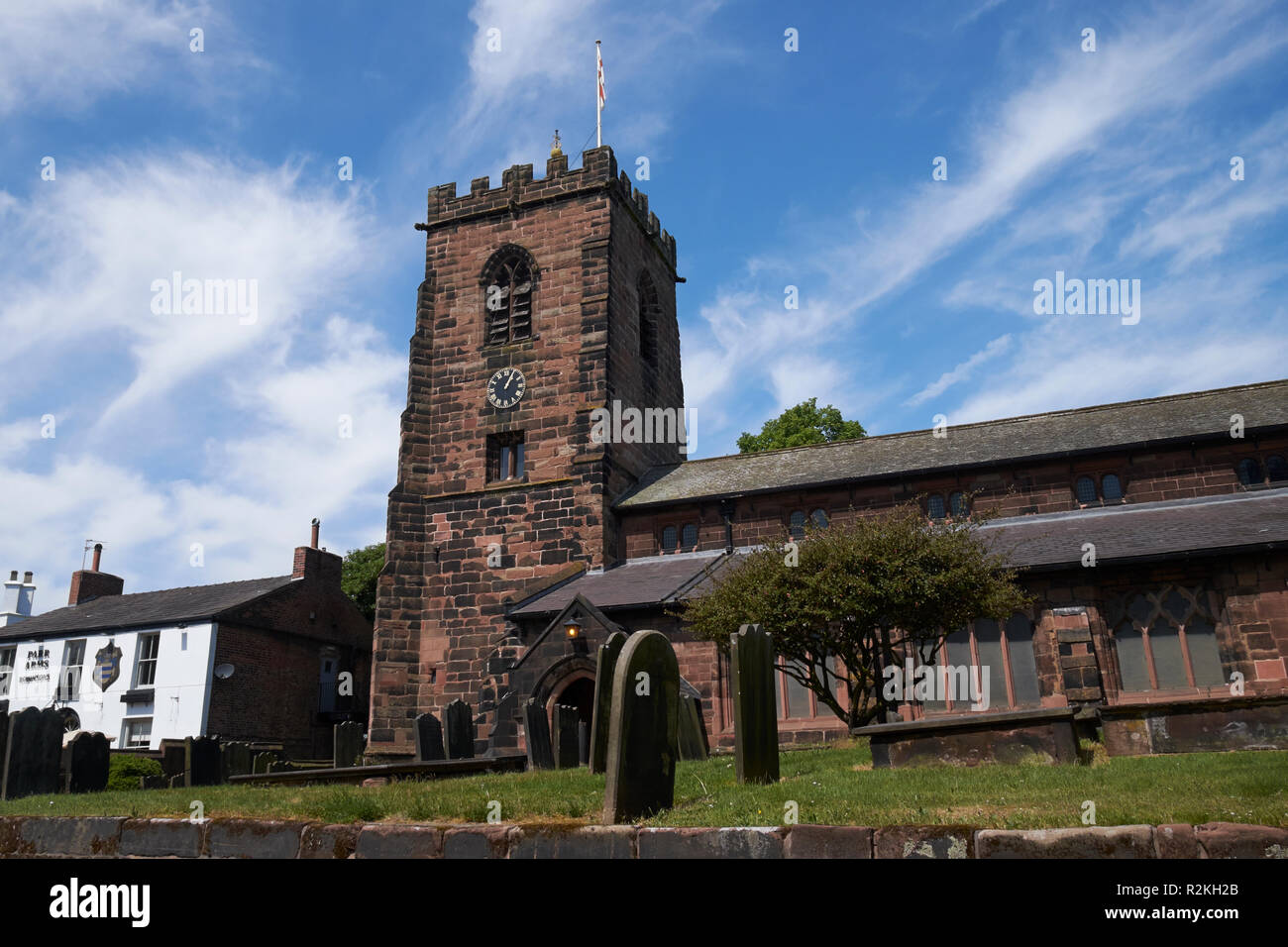 St Wilfrid's Church, Grappenhall, Warrington, Cheshire, Reino Unido. Foto de stock