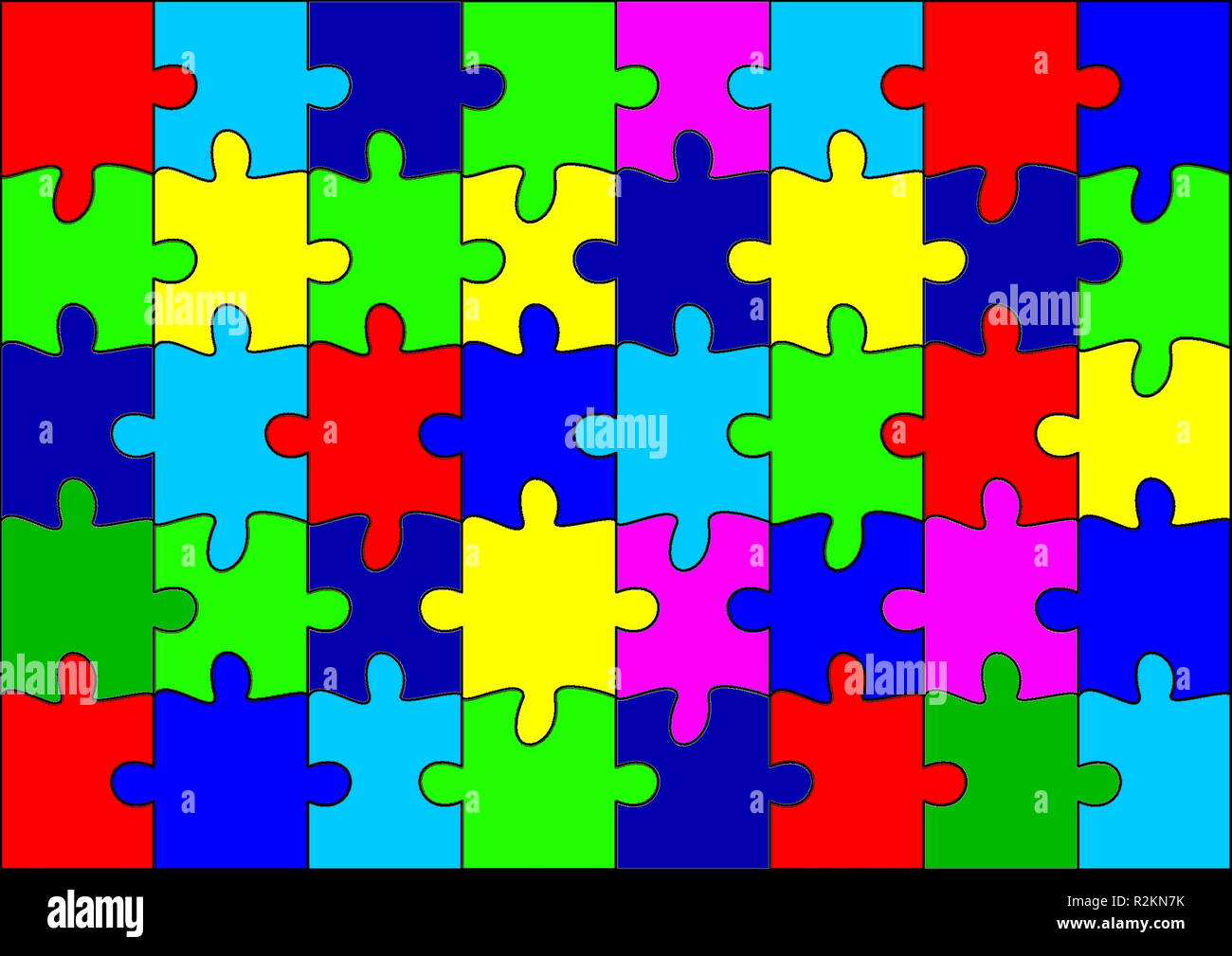 rompecabezas de colores Fotografía stock - Alamy
