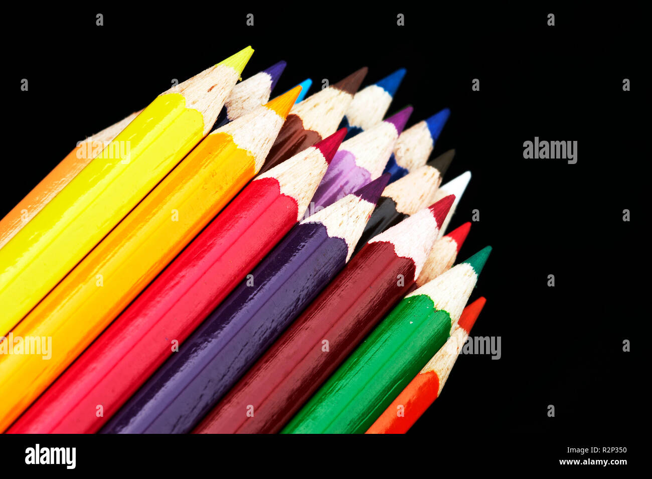 Crayones de colores Foto de stock
