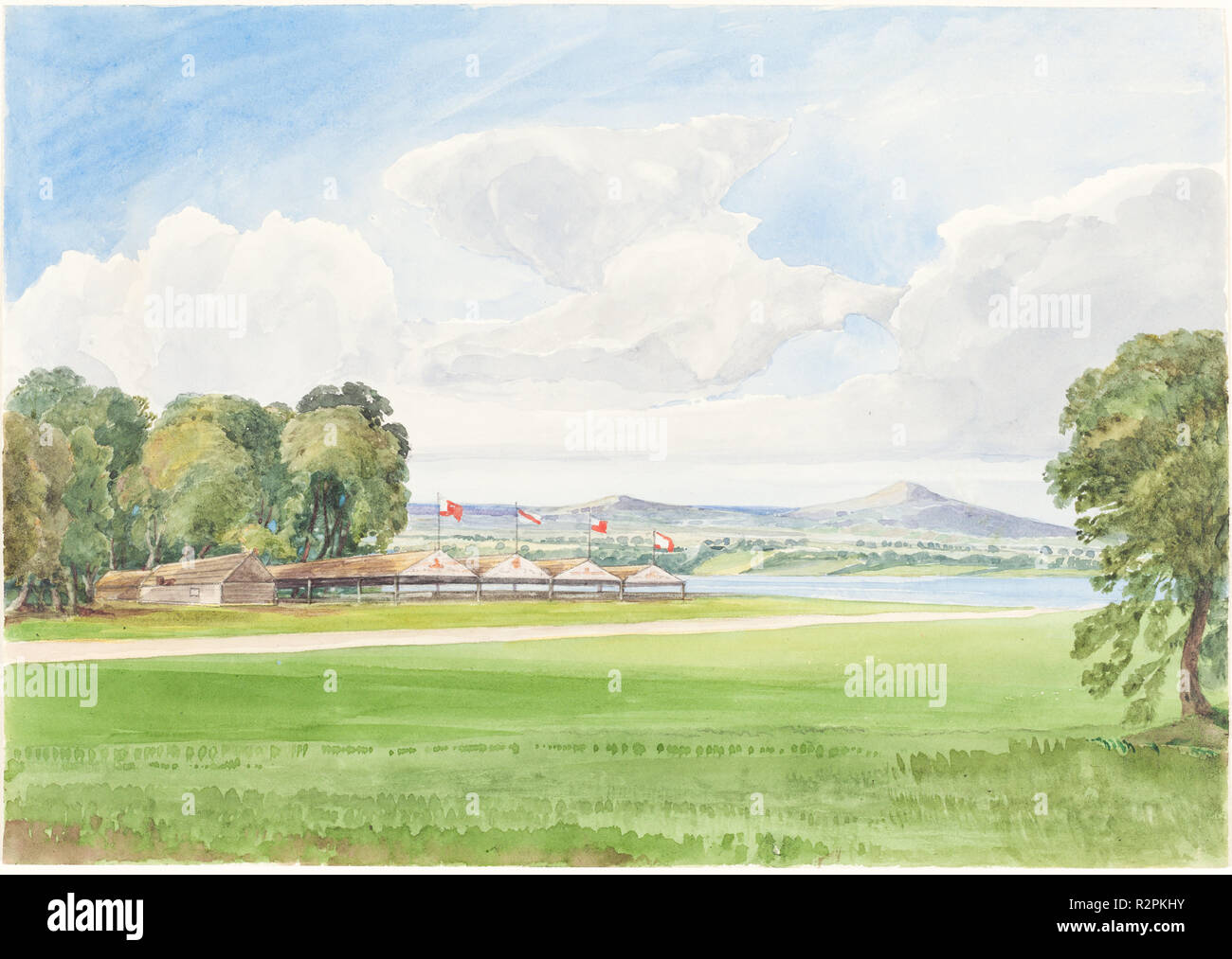 Shane's Castle, cena de los inquilinos. Dimensiones: total: 23 x 32,8 cm (9 1/16 x 12 15/16). Medio: acuarela y grafito. Museo: La Galería Nacional de Arte, Washington DC. Autor: atribuye a James Bulwer. Foto de stock