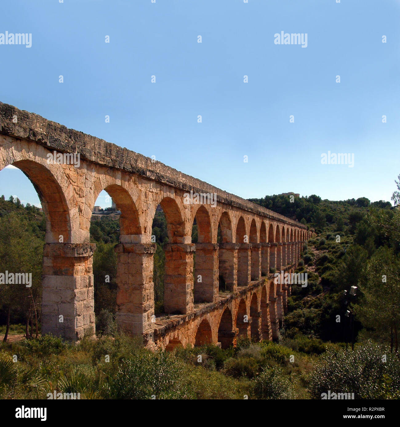 Pont del diable en Tarragona (España) Foto de stock