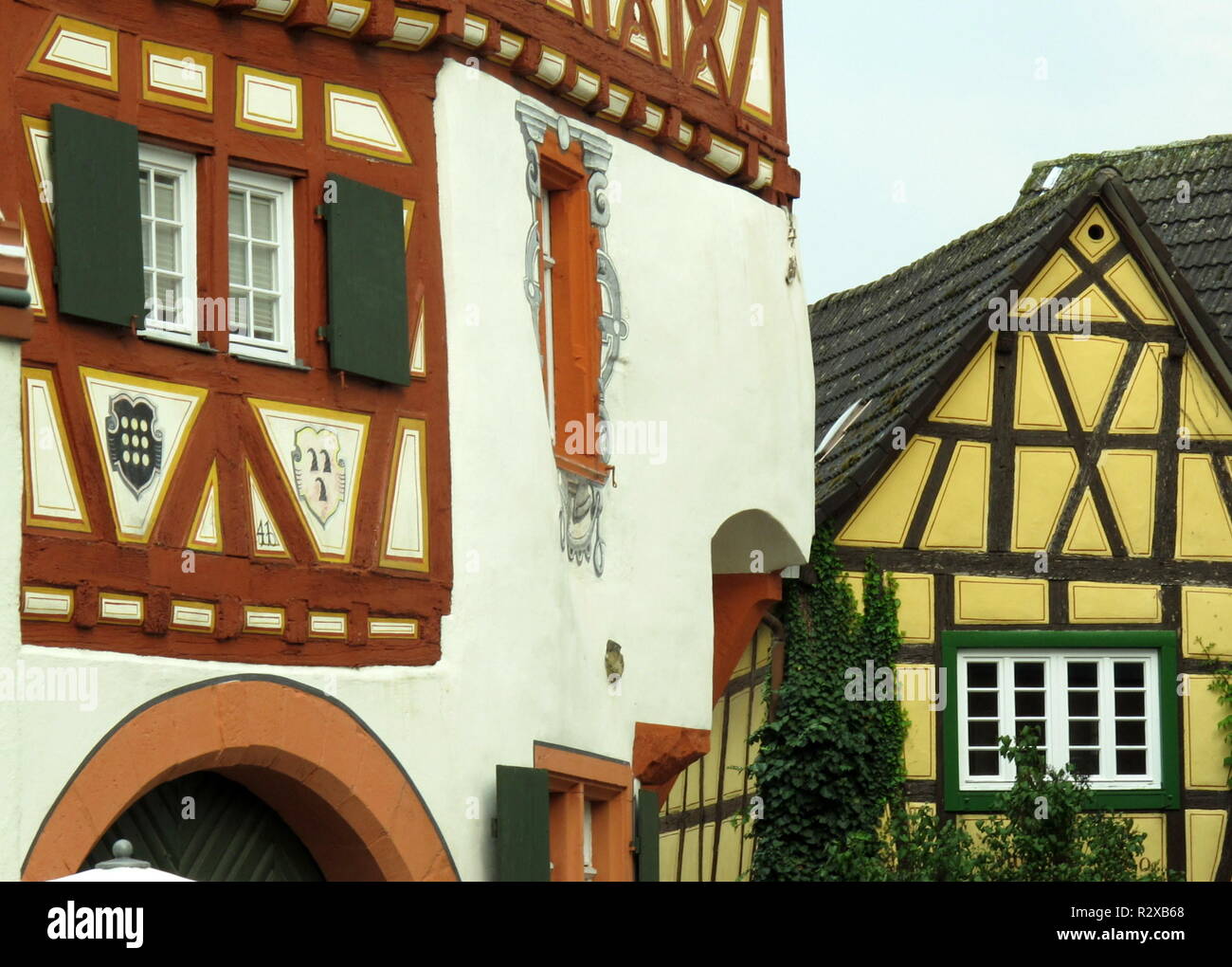 Tudor en ladenburg / kurpfalz Foto de stock
