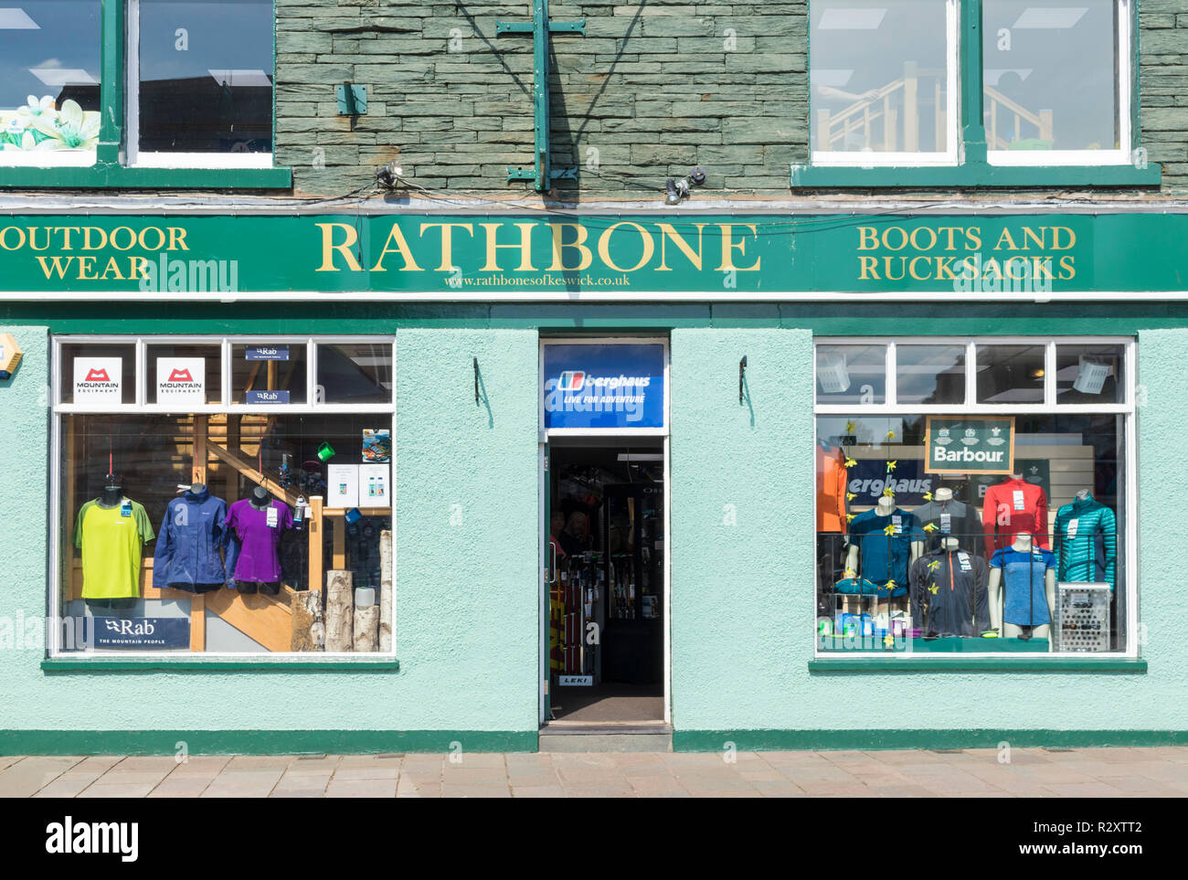 Lake District UK Keswick Lake District Rathbone desgaste exterior tienda  tienda del engranaje al aire libre el centro de la ciudad de Lake District  Cumbria Inglaterra GB UK EU Europa Fotografía de