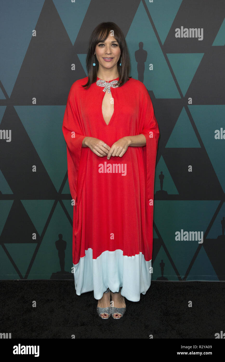 Rashida Jones asiste a la Academia Anual 2018 Governors Awards en el Ray Dolby Ballroom en el Hollywood & Highland Center en Hollywood, CA, el domingo, 18 de noviembre de 2018. Foto de stock