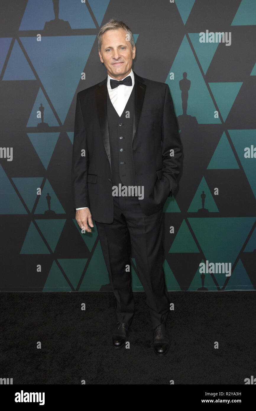Viggo Mortensen, asiste a la Academia Anual 2018 Governors Awards en el Ray Dolby Ballroom en el Hollywood & Highland Center en Hollywood, CA, el domingo, 18 de noviembre de 2018. Foto de stock