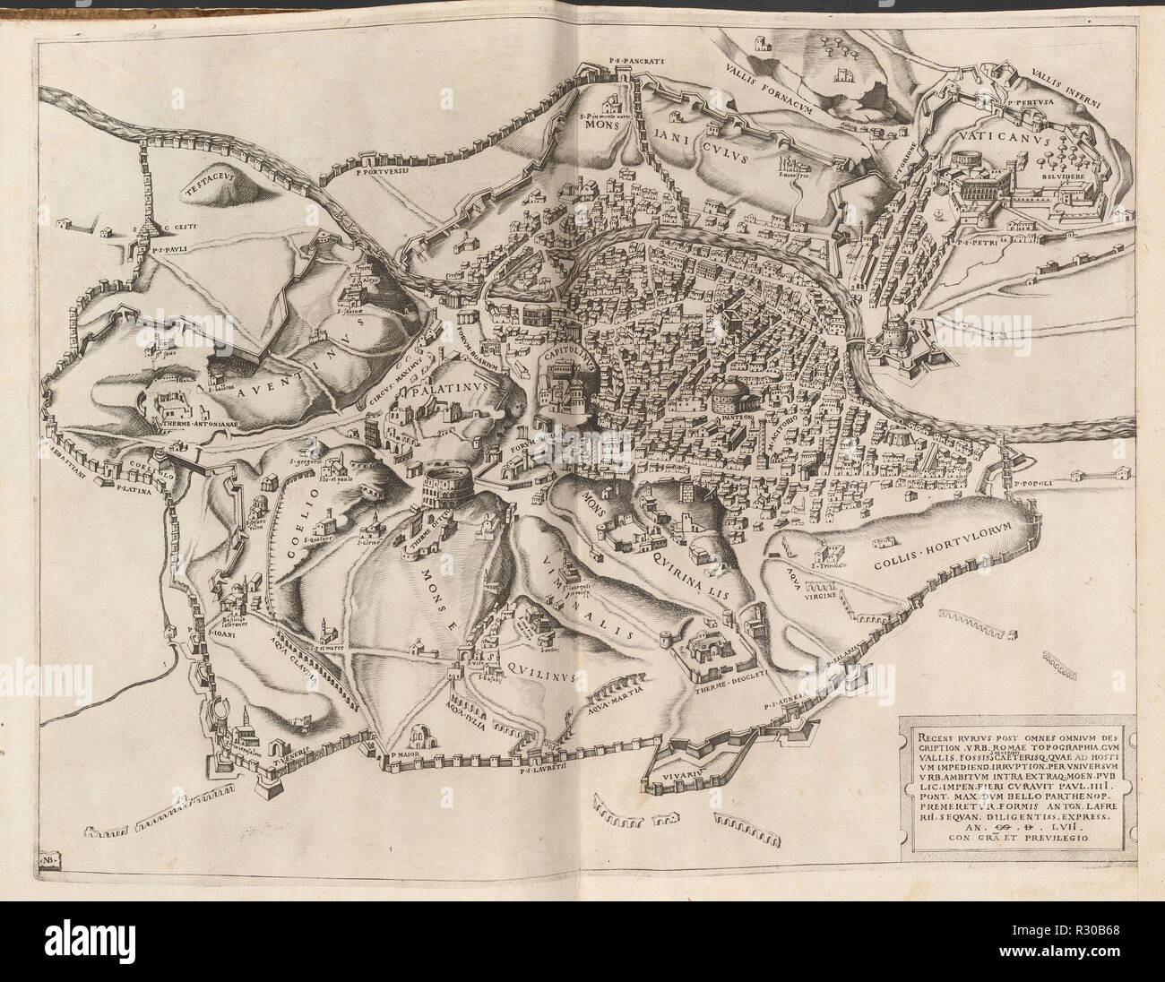 Mapa Topográfico De La Antigua Roma Fecha 1557 Dimensiones Placa 354 X 477 Cm 13 1516 X 4216