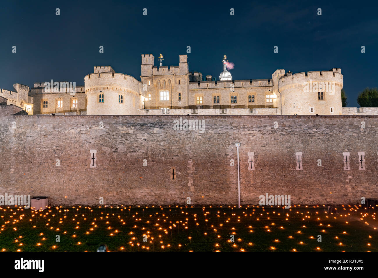 Evento especial más allá de la profundización de la sombra en la Torre de Londres, Reino Unido Foto de stock