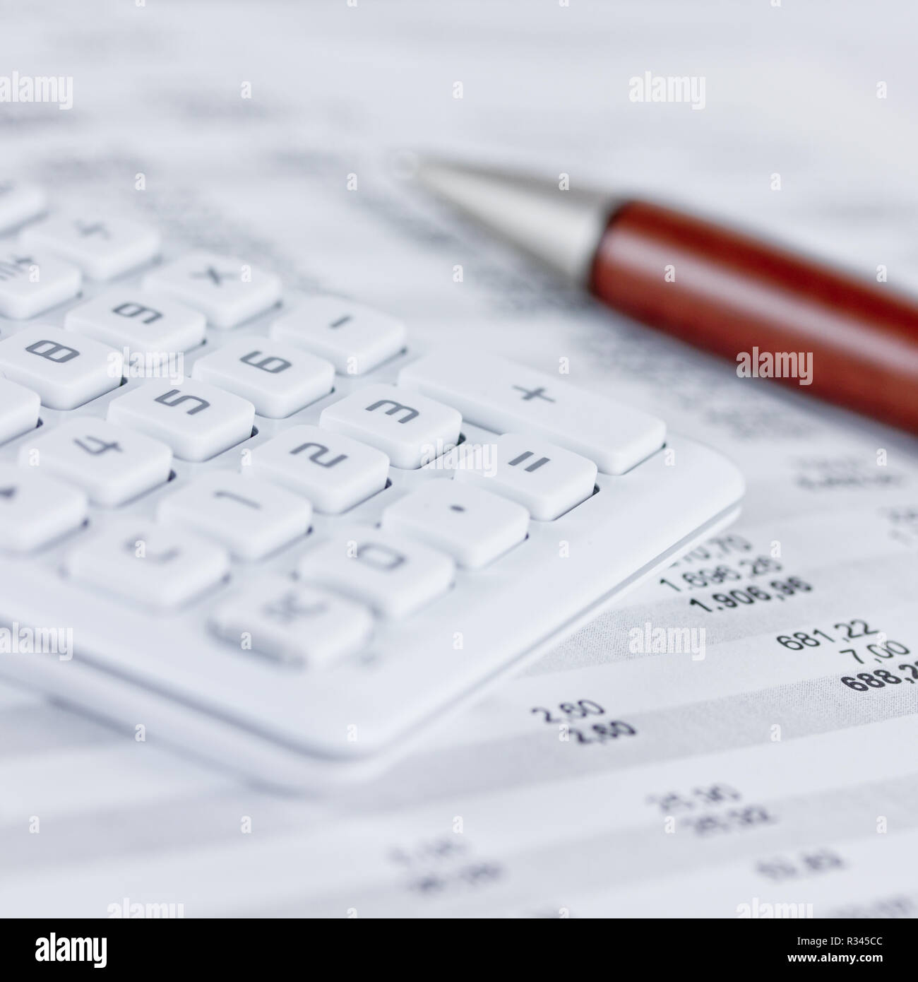Calculadora de bolsillo Foto de stock