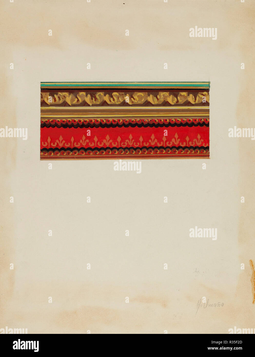 Borde De Papel De Pared Fecha C 1937 Dimensiones Total 29 1