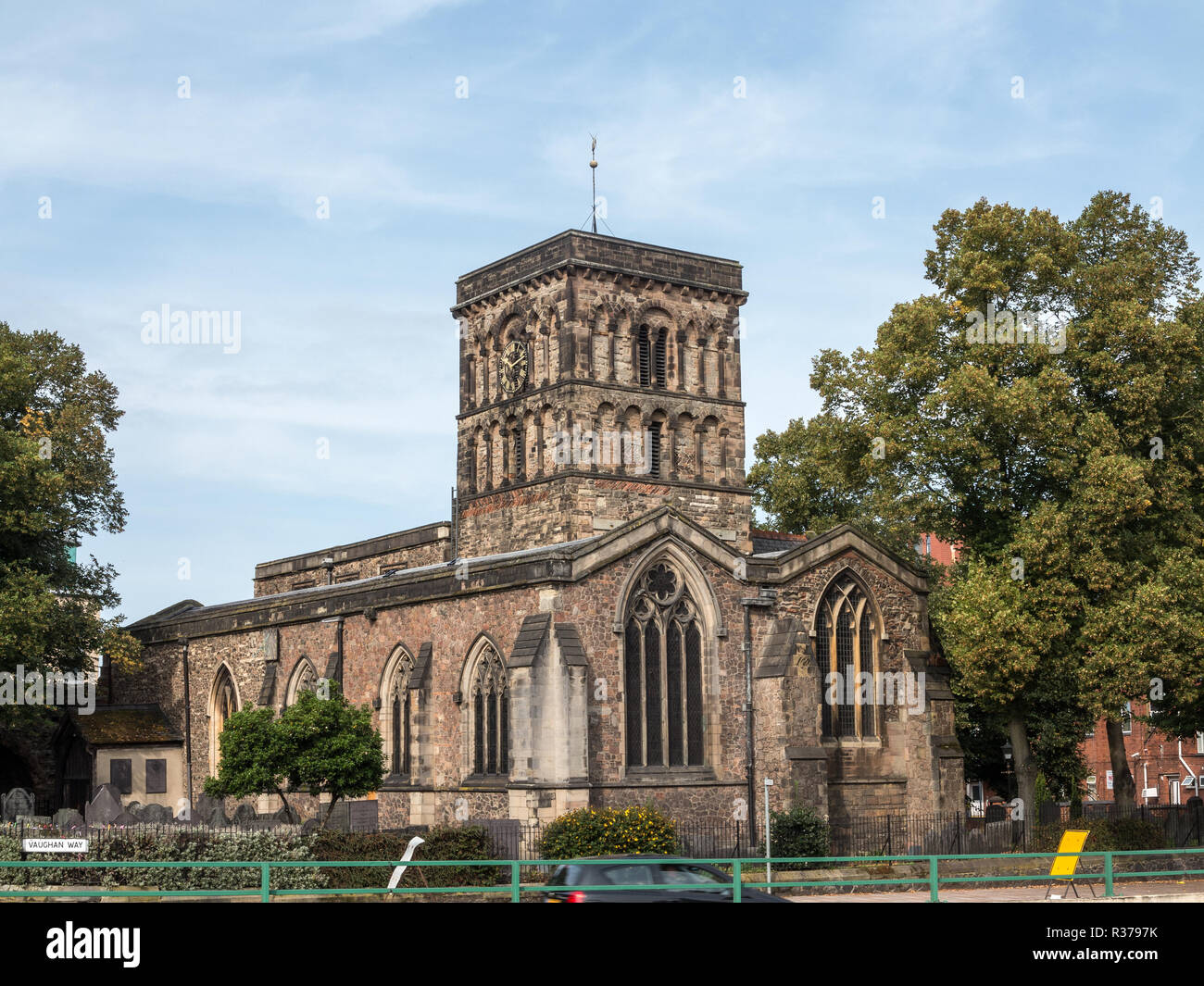 Iglesia de San Nicolás, Leicester. Foto de stock