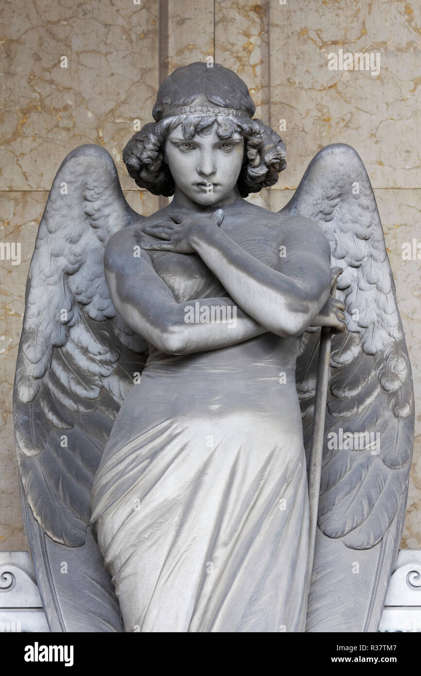 Angel Monteverde 1882, Tumba Oneto, cementerio monumental de Staglieno en Génova, Liguria, Italia Foto de stock