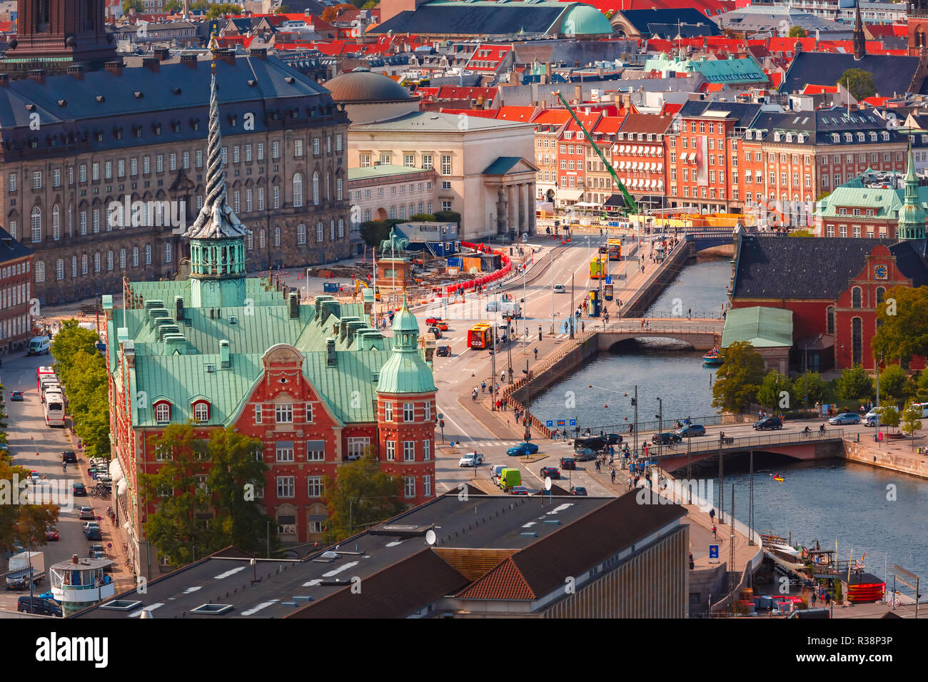 Vista aérea de Copenhague, Dinamarca Foto de stock