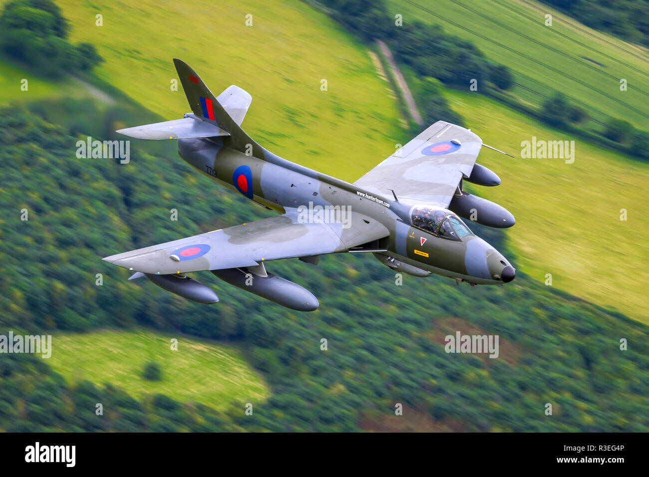 El Hawker Hunter es un transonic British jetpowered aviones de combate