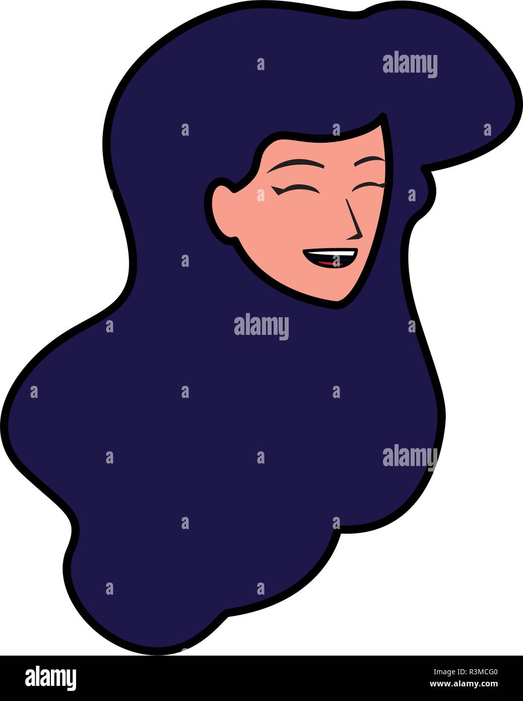 Icono de mujer jefa de dibujos animados sobre fondo blanco, ilustración ...