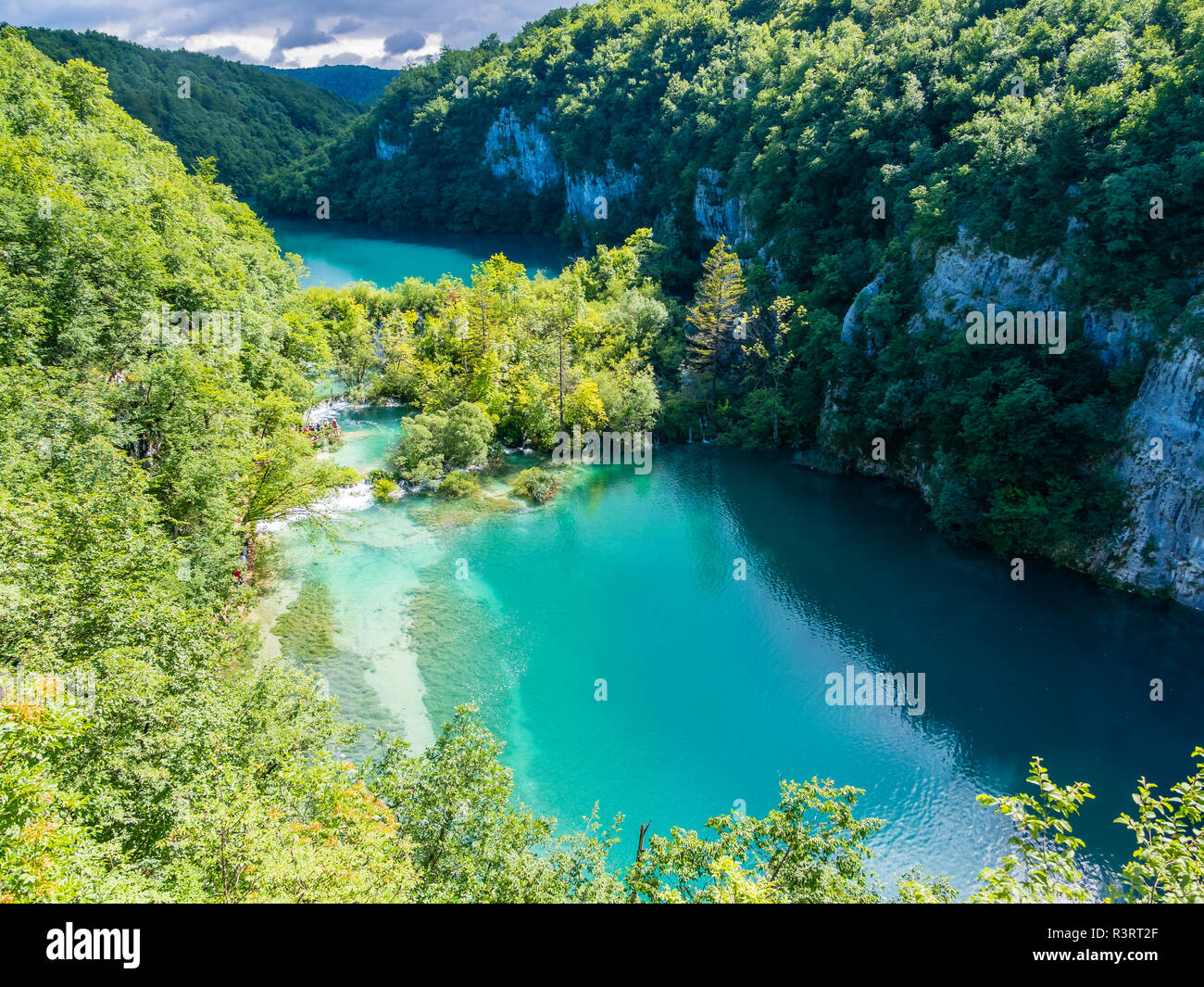 Europa, Kroatien, Lika-Senj, Osredak, Plitvica Selo, UNESCO-Weltnaturerbe, Parque Nacional Plitvicer visto Foto de stock