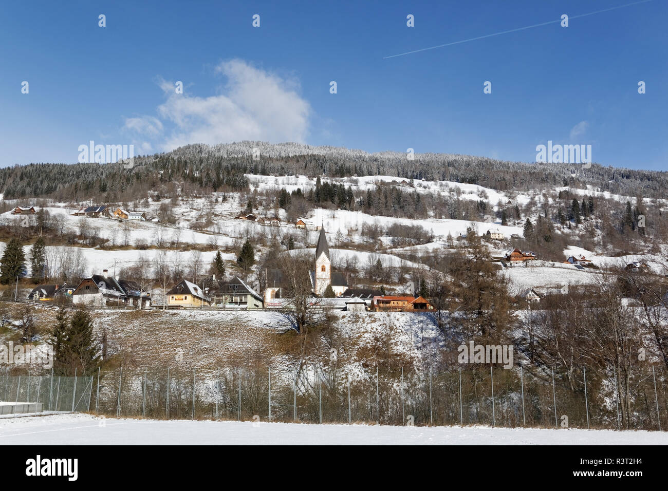 La zona de esquí de kreischberg en Estiria Foto de stock