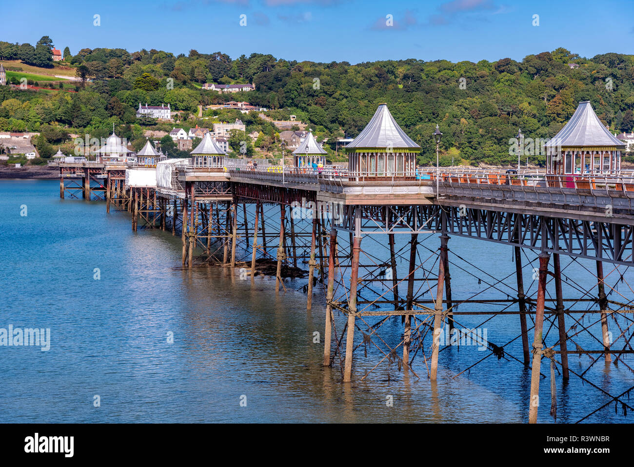 Vista escénica de Garth Pier en Bangor, al noroeste de Gales Foto de stock