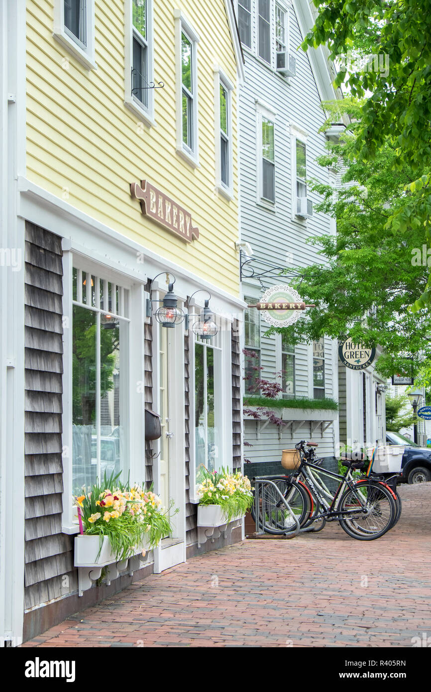 Petticoat Fila Panadería, Nantucket, Massachusetts, EE.UU. Foto de stock